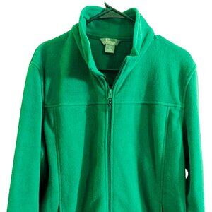 Natural Reflections Womens Size XL Green Fleece Jacket